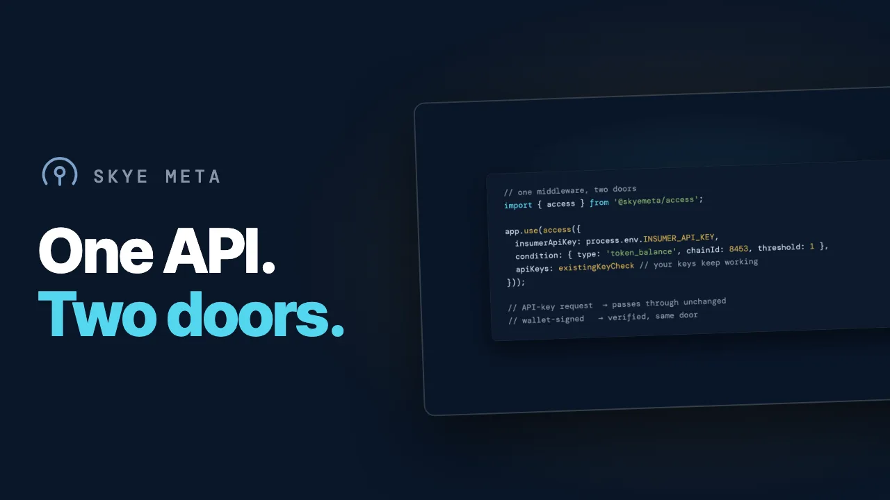 @skyemeta/access video: one API, two doors